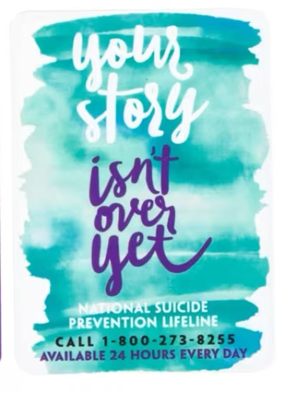 Suicide Warning Signs Informational Card - September is suicide prevention